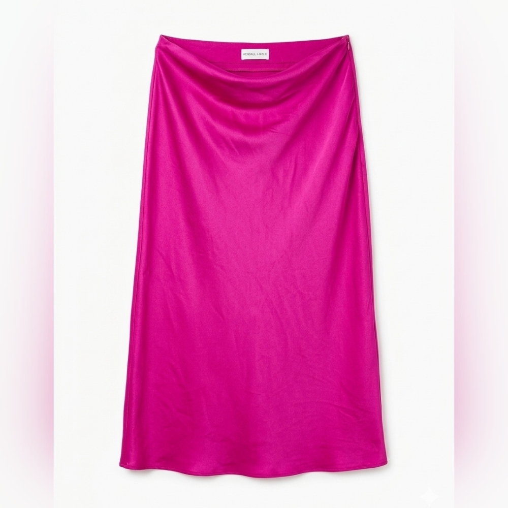 Meshki Vibrant Pink Midi Skirt